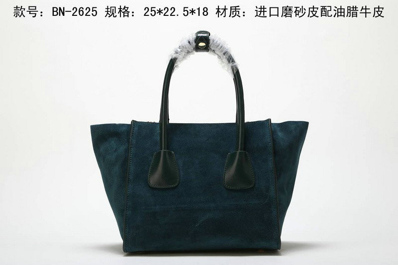 2014 Prada Suede Leather Tote Bag BN2625 darkgreen